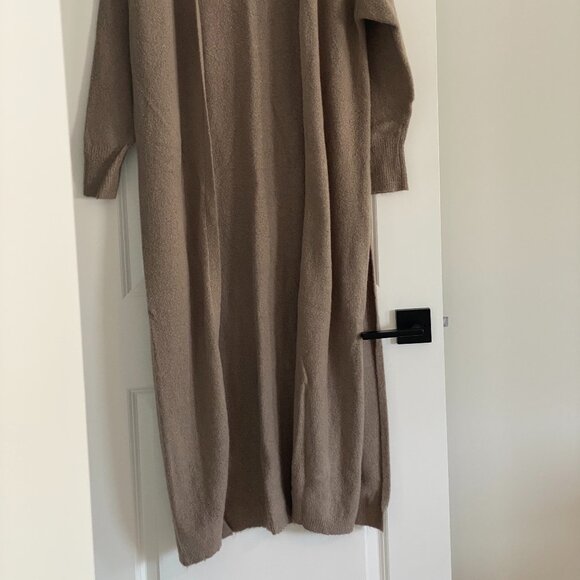 RD Style Taupe Longline Cardigan – Size L – Soft Bouclé Texture – Duster Style - Picture 2 of 9